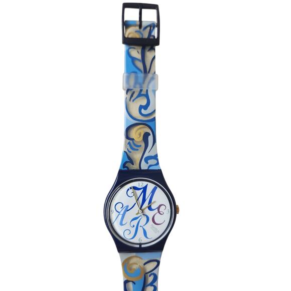 Vintage Swatch watch "Algrave" GN128 new in box with battery and paperwork - Picture 7 of 7